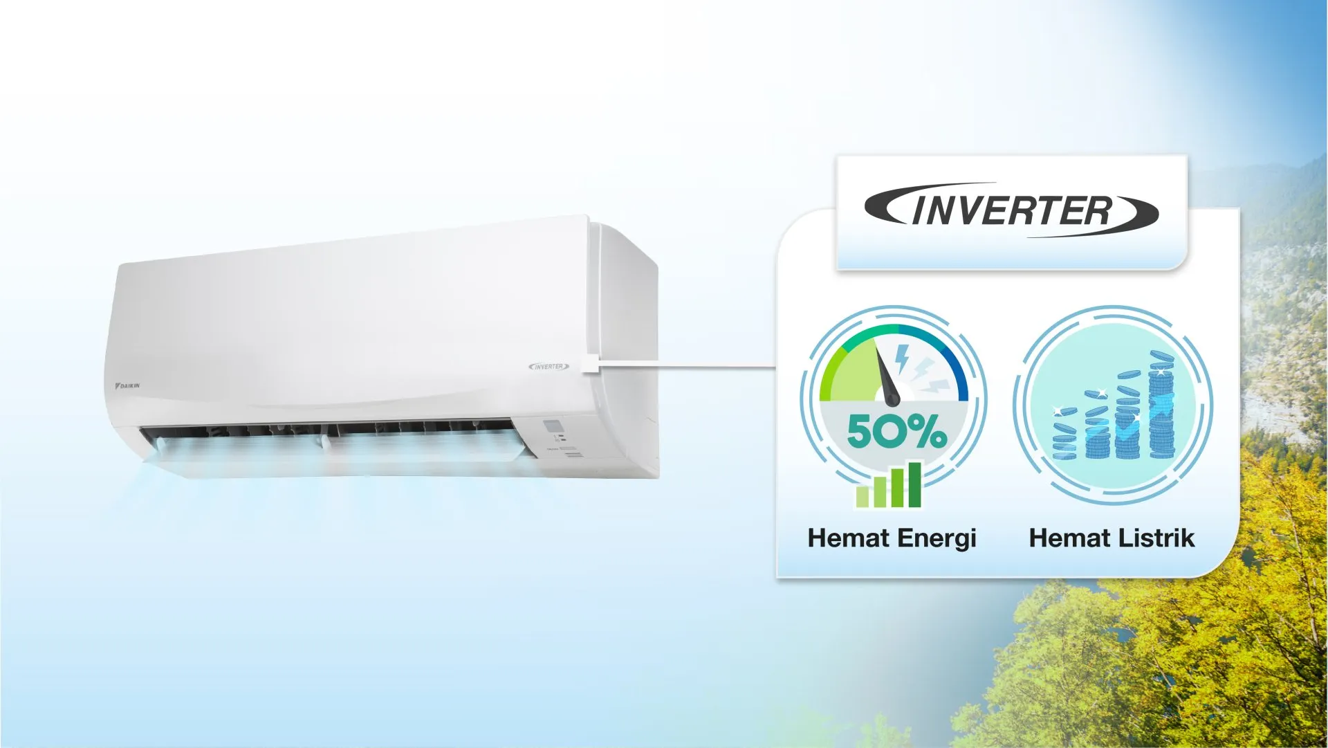 DAIKIN AC MULTI S 1/2 PK + 1/2 PK 2 KONEKSI (2MKC30QVM) INVERTER